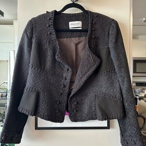 Yves Saint Laurent Women's Black Textured Blazer